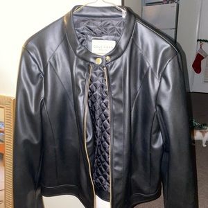 COLE HAAN women’s faux leather jacket